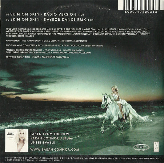 Sarah Connor : Skin On Skin (CD, Single, Car)