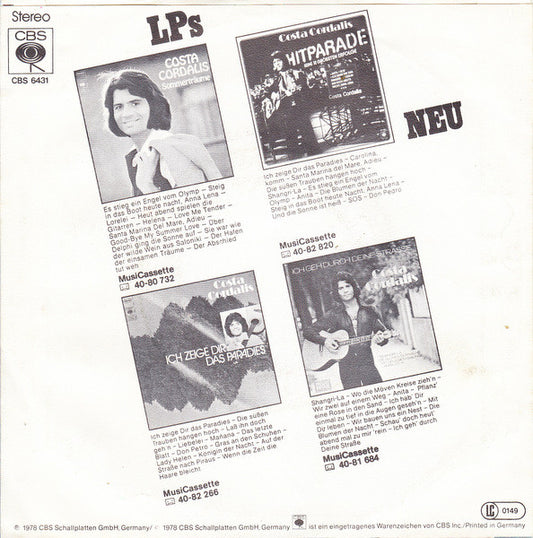 Costa Cordalis : Nimm Das Nächste Schiff Nach Rhodos (I Love, I Love, I Love You) (7", Single)