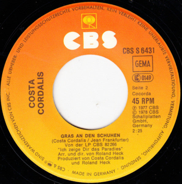 Costa Cordalis : Nimm Das Nächste Schiff Nach Rhodos (I Love, I Love, I Love You) (7", Single)