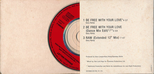 Spandau Ballet : Be Free With Your Love (CD, Mini, Maxi)