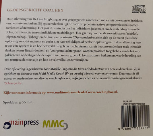 Marijke Lingsma : De Coachingbox 8/ Groepsgericht Coachen (CD)