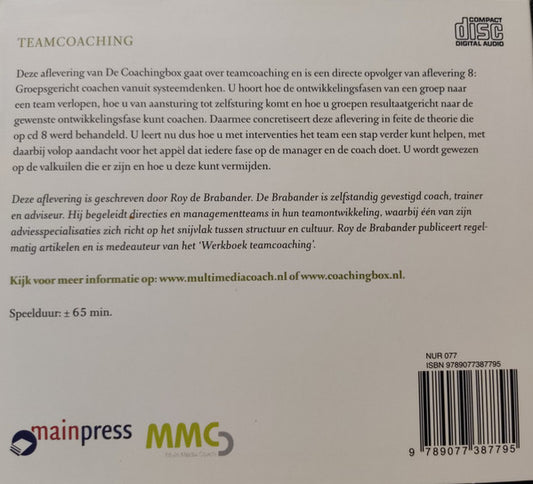 Marijke Lingsma : De Coachingbox 9/ Teamcoaching (CD)