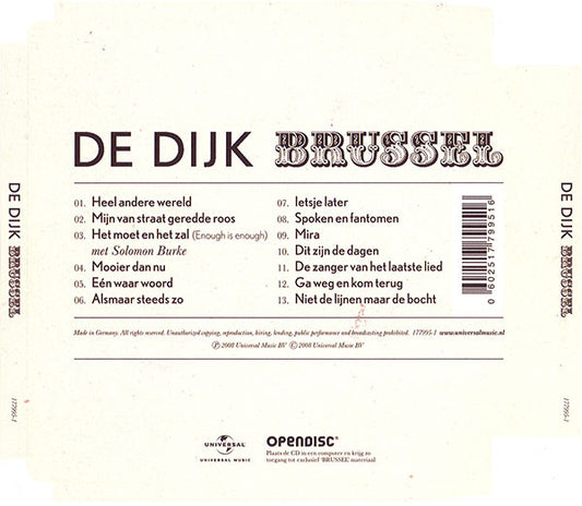 De Dijk : Brussel (CD, Album)