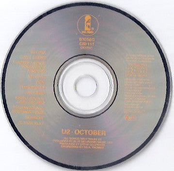 U2 : October (CD, Album, RE, Jap)