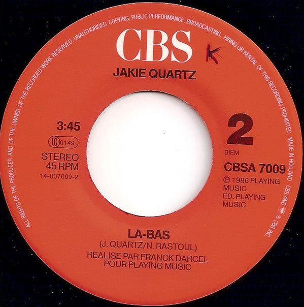 Jakie Quartz : Vivre Ailleurs (7", Single)