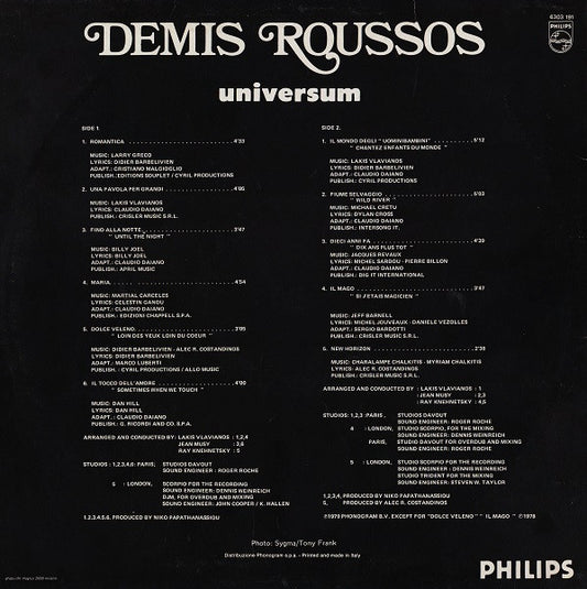 Demis Roussos : Universum (LP, Album)