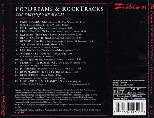 Various : Popdreams & Rocktracks - The Earthquake Album (CD, Comp, RE)