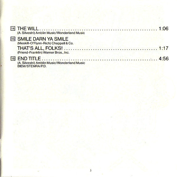 Alan Silvestri : Who Framed Roger Rabbit (Original Motion Picture Soundtrack) (CD, Album)