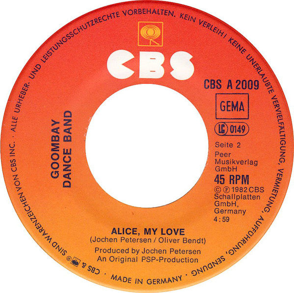 Goombay Dance Band : My Bonnie (7", Single)