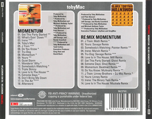 TobyMac : Momentum / Re:Mix Momentum (CD, Album, RE + CD, Album, RE + Comp)