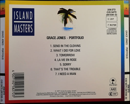 Grace Jones : Portfolio (CD, Album, P/Mixed, RE)