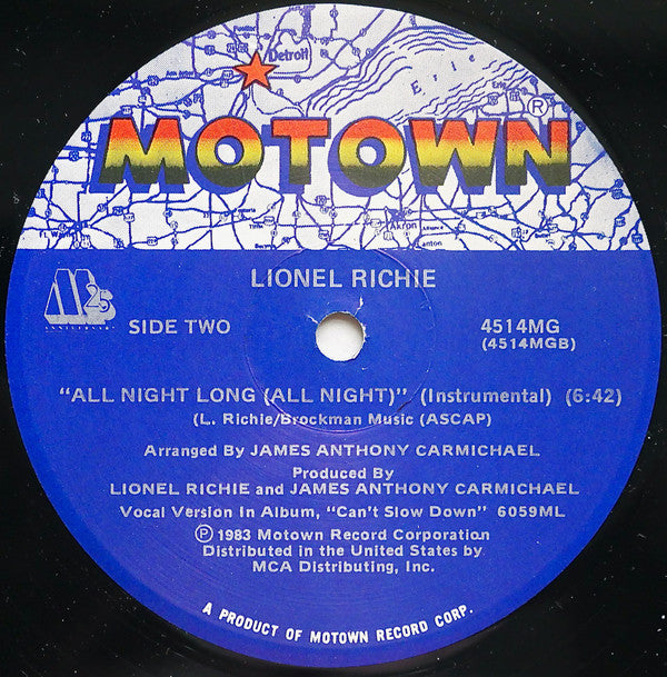 Lionel Richie : All Night Long (All Night) (12", Single, RP)