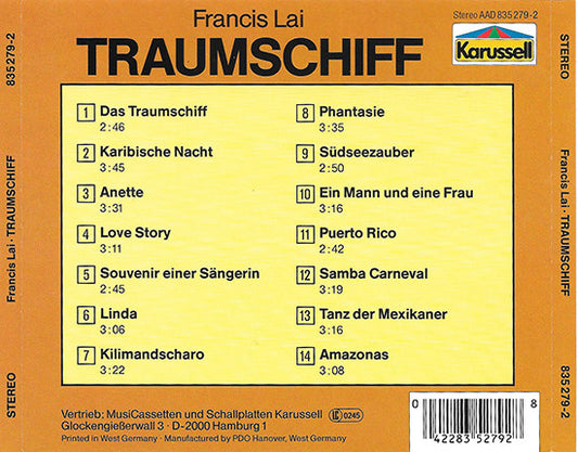 Francis Lai : Traumschiff (CD, Album, RE)