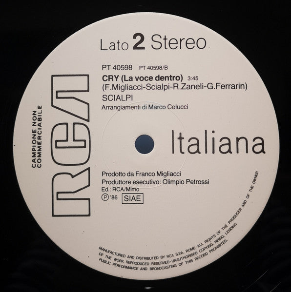 Scialpi : No East, No West (12")