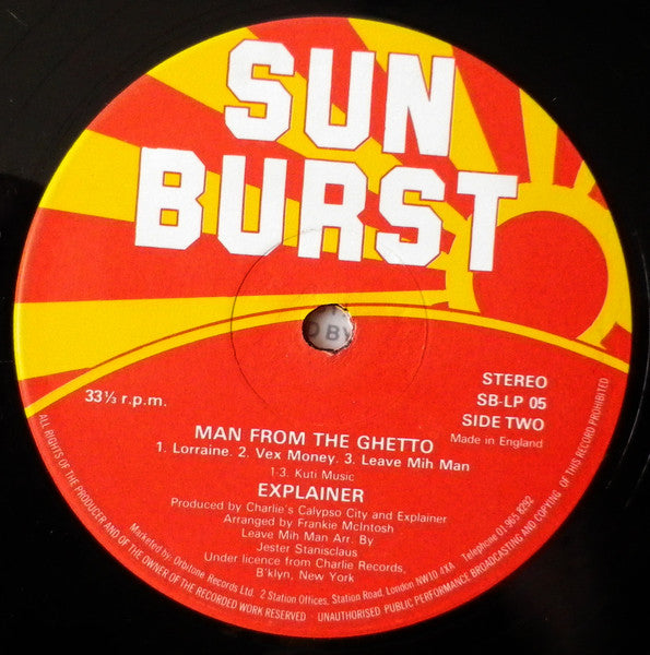 Explainer : Man From The Ghetto (LP, Album)