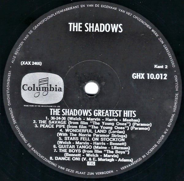 The Shadows : The Shadows Greatest Hits (LP, Comp)