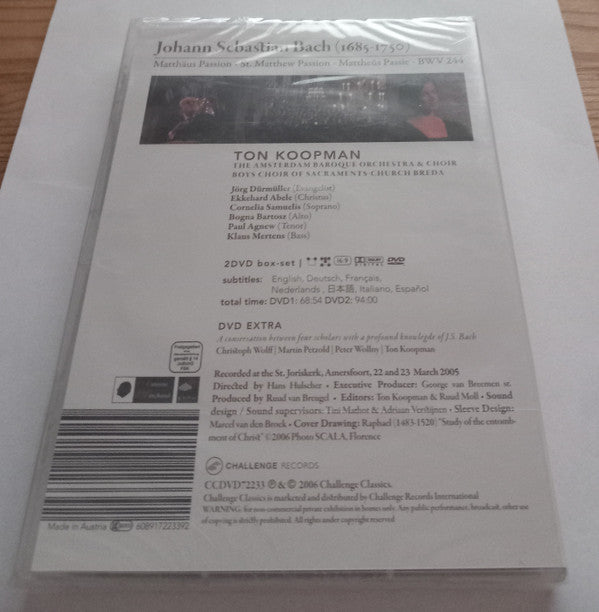 Ton Koopman : J.S. Bach - Matthaus Passion The Amsterdam Baroque Orchestra & Choir (2xDVD-V)