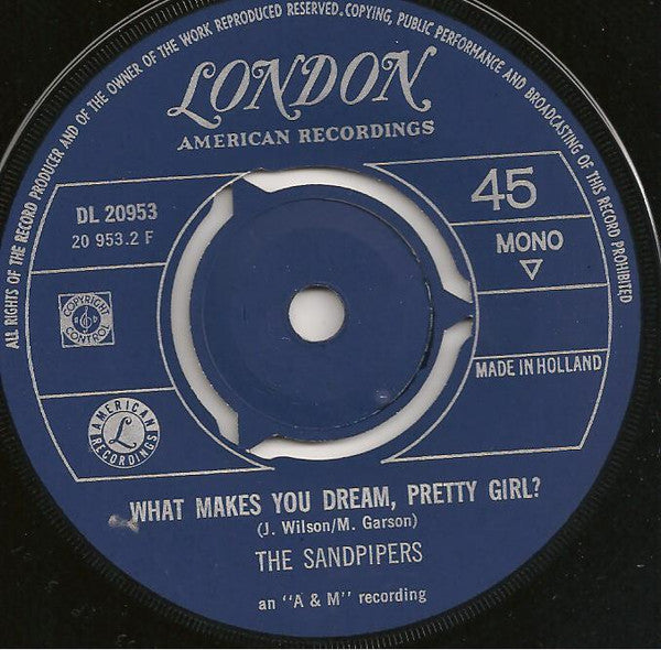The Sandpipers : Guantanamera (7", Single, Mono)