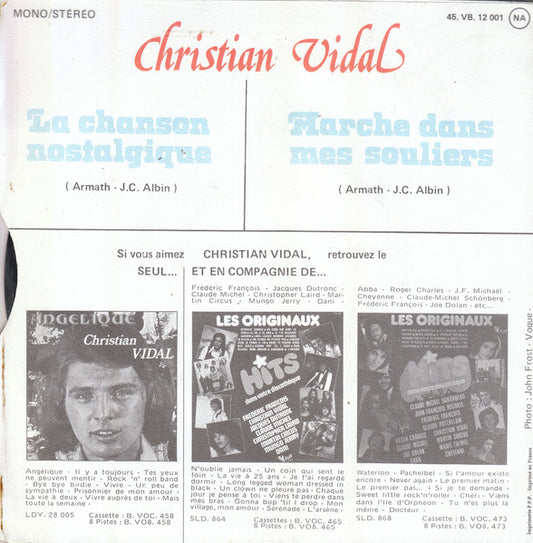 Christian Vidal : La Chanson Nostalgique (7", Single)