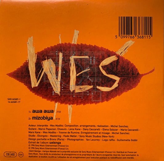 Wes : Awa Awa (CD, Single)