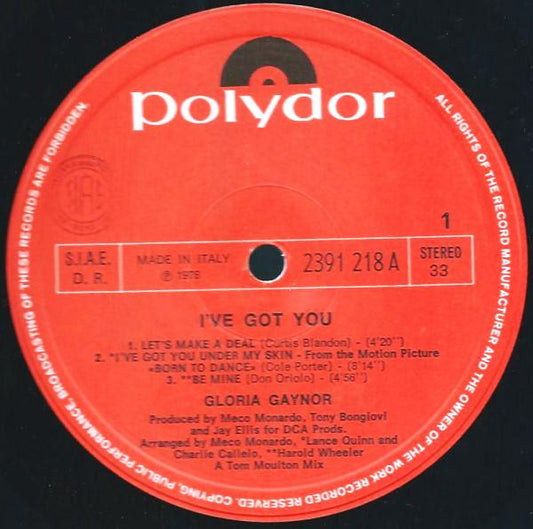 Gloria Gaynor : I've Got You (LP, Album)