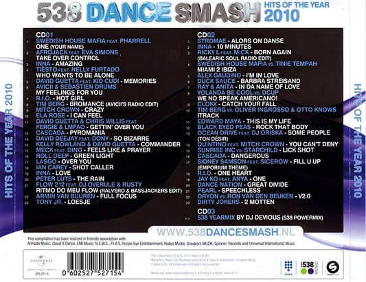 Various : 538 Dance Smash - Hits Of The Year 2010 (2xCD, Comp + CD, Mixed)