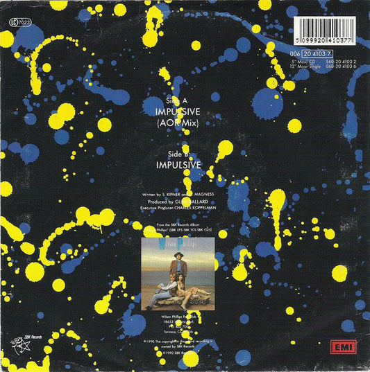 Wilson Phillips : Impulsive (7", Single)