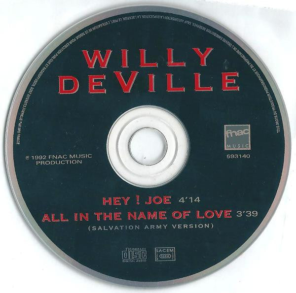Willy DeVille : Hey ! Joe (CD, Single, Car)