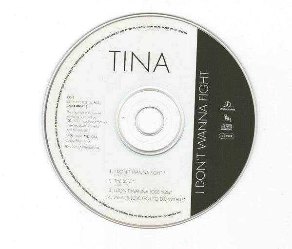Tina Turner : I Don't Wanna Fight (CD, Maxi)