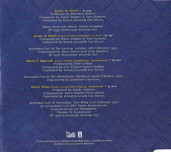 No Doubt : Just A Girl (CD, Single)