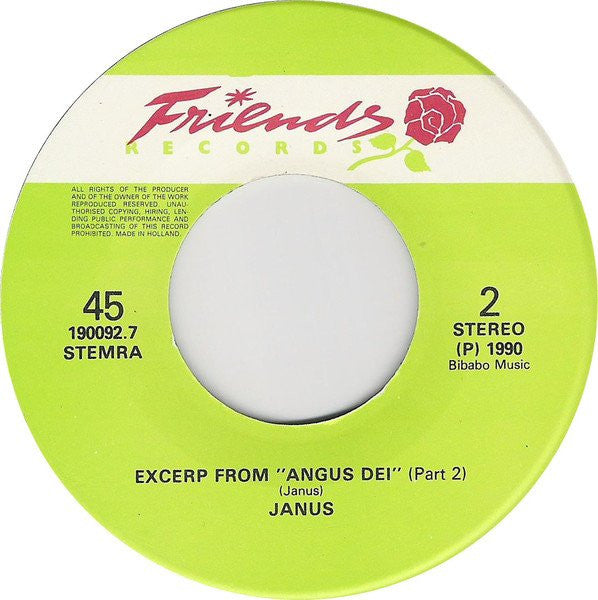 Janus (5) : Excerpt From Agnus Dei (7", Single)