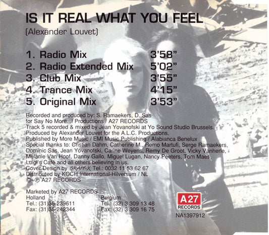 L.A. Work : Is It Real What You Feel (CD, Maxi)