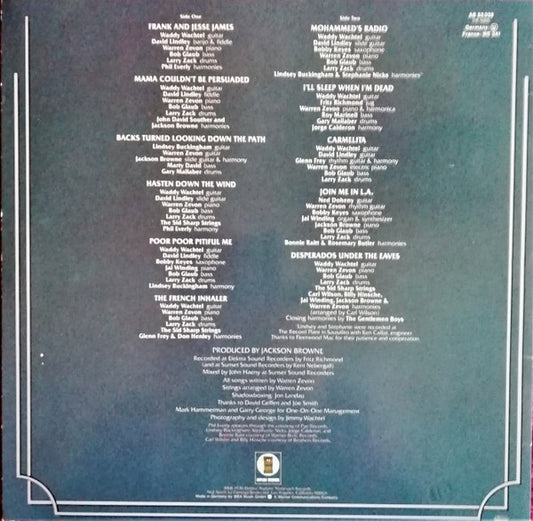 Warren Zevon : Warren Zevon (LP, Album, RE)