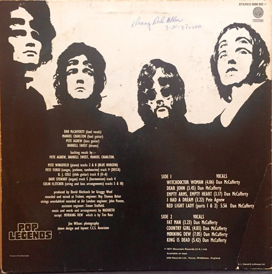 Nazareth (2) : Nazareth (LP, Album, RE)