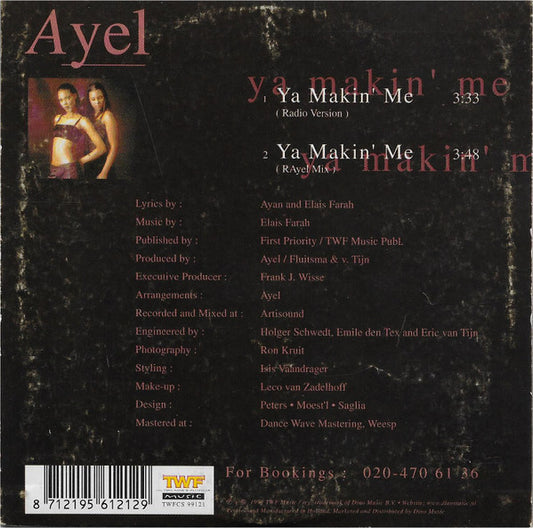 Ayel : Ya Makin' Me (CD, Single)