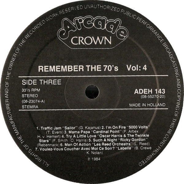 Various : Remember The 70's Volume 4 (2xLP, Comp, Gat)