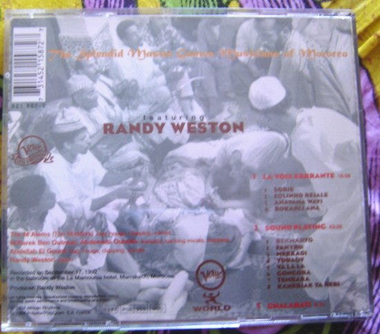 The Splendid Master Gnawa Musicians Of Morocco Featuring Randy Weston : The Splendid Master Gnawa Musicians Of Morocco (CD, Album)