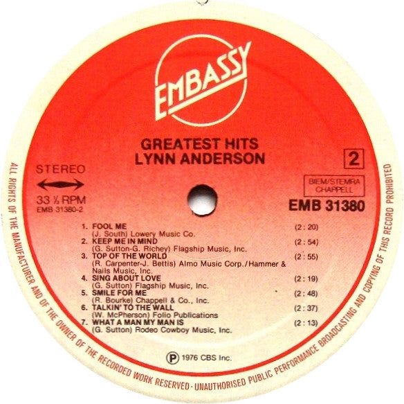 Lynn Anderson : Greatest Hits (LP, Comp)