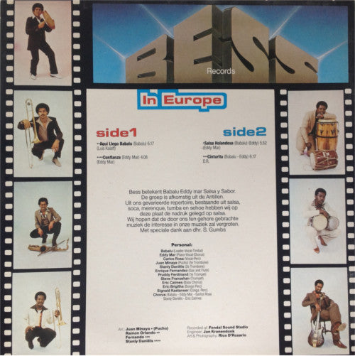 Babalu Eddy Mar Salsa Y Sabor : Bess In Europe (LP, Album)