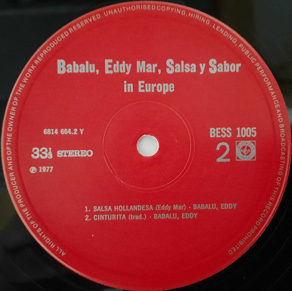 Babalu Eddy Mar Salsa Y Sabor : Bess In Europe (LP, Album)