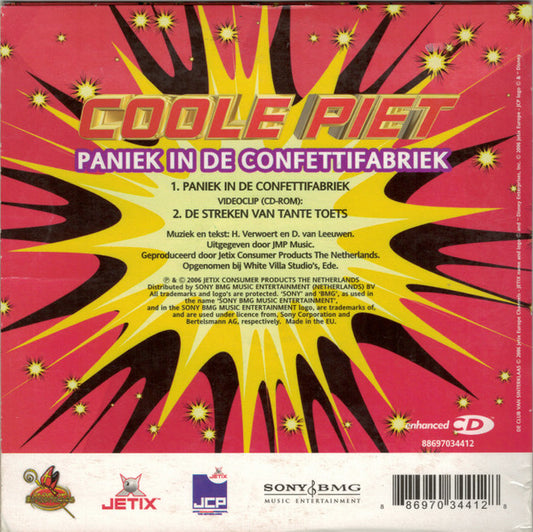Coole Piet : Paniek In De Confettifabriek (CD, Single, Enh)