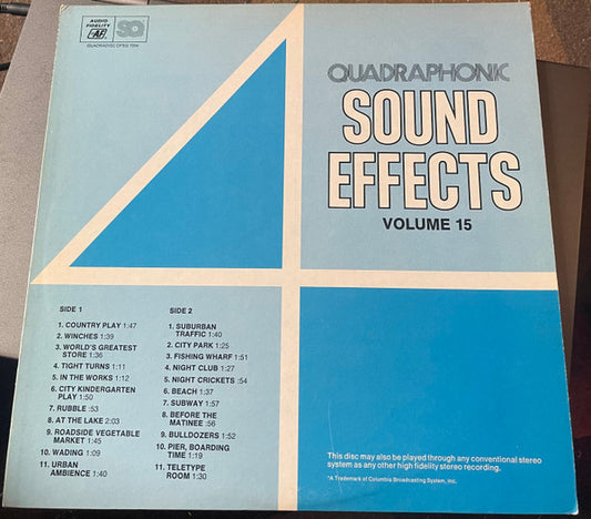 No Artist : Sound Effects, Volume 15 (LP, Quad)