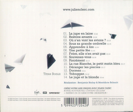 Julien Clerc : Ou S'en Vont Les Avions ? (CD, Album, Enh, Edi)