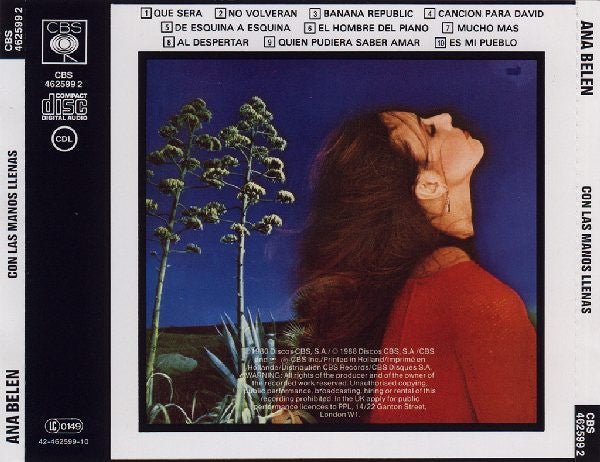 Ana Belén : Con Las Manos Llenas (CD, Album, RE)