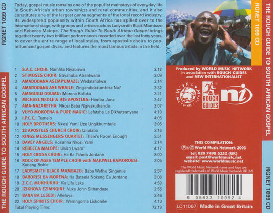 Various : The Rough Guide To South African Gospel (CD, Comp)