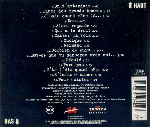 Patrick Bruel : On S'était Dit... Tour 95 (CD, Album)