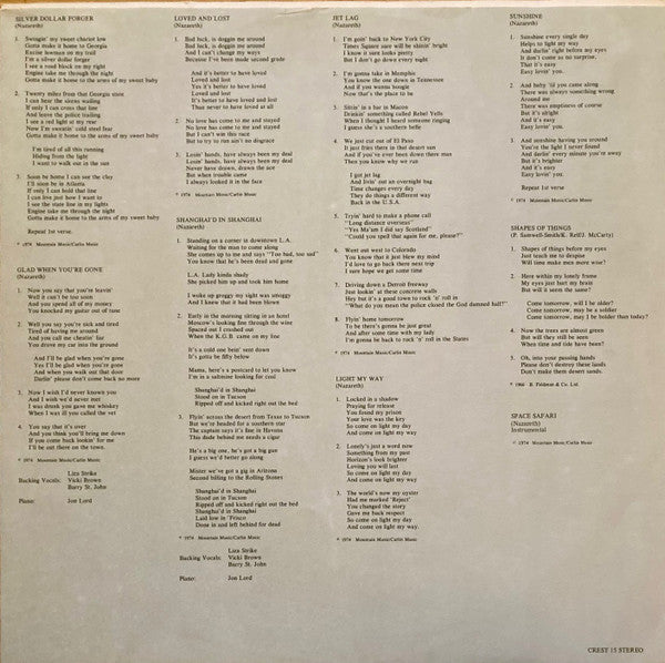 Nazareth (2) : Rampant (LP, Album, M/Print, Emb)
