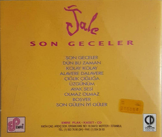 Jale (2) : Son Geceler (CD, Album)