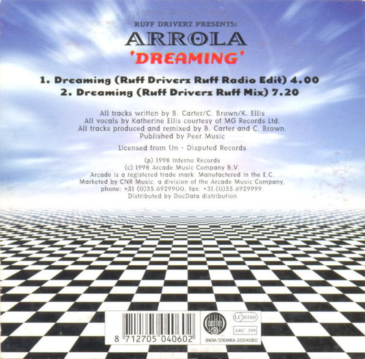 Ruff Driverz Presents Arrola : Dreaming (CD, Single)