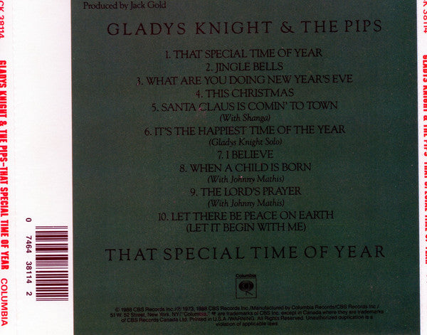 Gladys Knight And The Pips : That Special Time Of The Year (CD, Album)